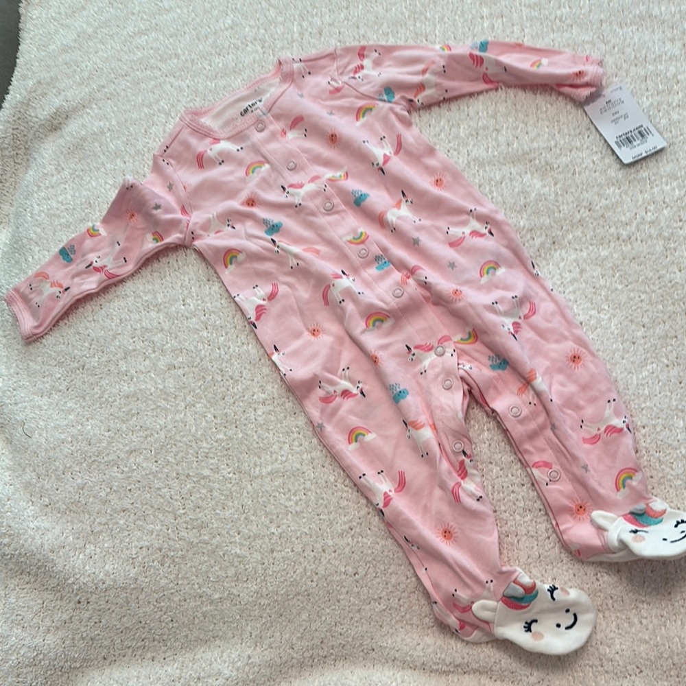 Carter's Pink Cozy Footie One Piece